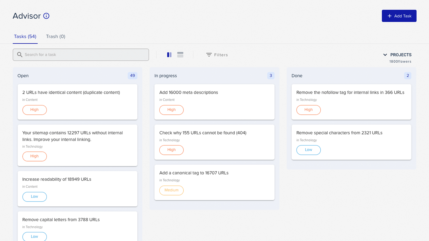 XOVI NOW - SEO Advisor